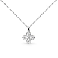 [Polaidi Jewelry ]Heart-Shaped Four-Leaf Clover Bead Necklace