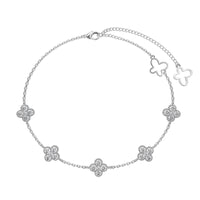 [Polaidi Jewelry ]Four-Leaf Clover Hollow Butterfly Bracelet