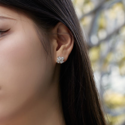 [Polaidi Jewelry]Four-Leaf Clover Ball Earrings