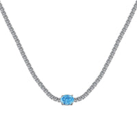 [Polaidi Jewelry ]1.0 Carat Shining Oval Cut Necklace