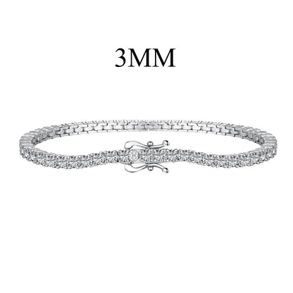 [Polaidi Jewelry]Dainty Charming Round Cut Tennis Bracelet