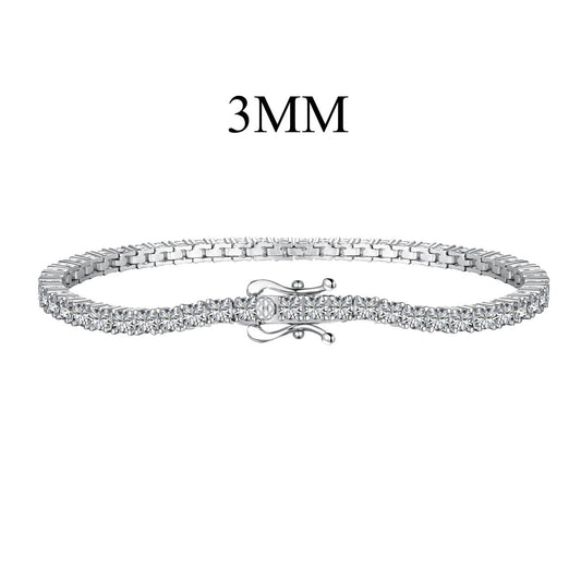 [Polaidi Jewelry]Dainty Charming Round Cut Tennis Bracelet