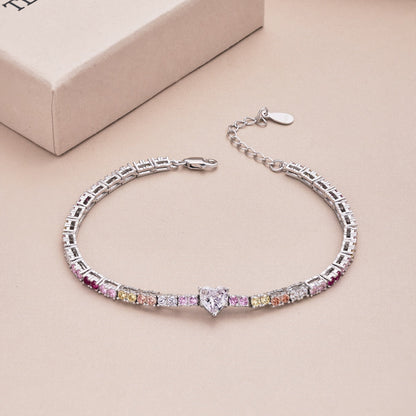 [Polaidi Jewelry]Delicate Romantic Heart Shape Lover Bracelet