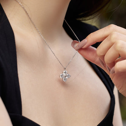 [Polaidi Jewelry]Four-Leaf Clover And Eight-Pointed Star Necklace