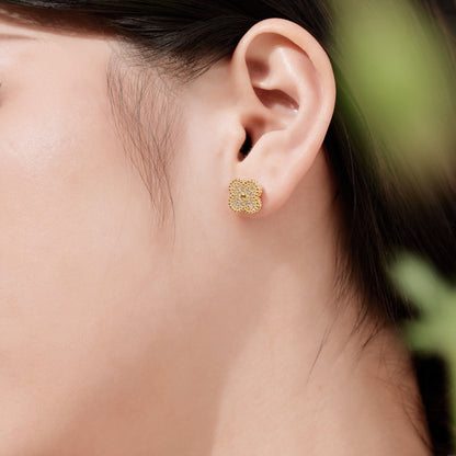 [Polaidi Jewelry]Four Leaf Clover Fashion Earrings