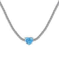 [Polaidi Jewelry ]2.0 Carat Sparkling Tennis Heart Cut Necklace