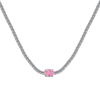[Polaidi Jewelry]1.0 Carat Shining Oval Cut Necklace