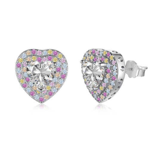 [Polaidi Jewelry ]Dazzling Heart Shape Lover Earrings