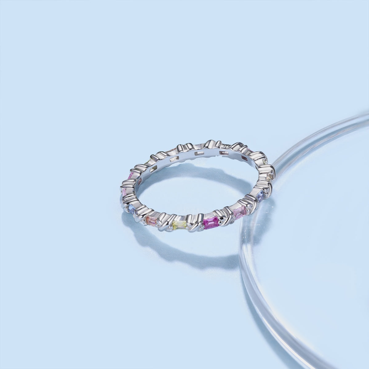 [Polaidi Jewelry]Charming Colorful Round Cut Daily Ring