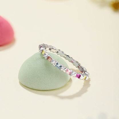 [Polaidi Jewelry]Charming Colorful Round Cut Daily Ring