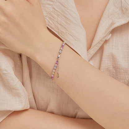 [Polaidi Jewelry]Delicate Colorful Emerald Cut Party Bracelet