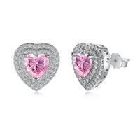 [Polaidi Jewelry ]Dazzling Heart Shape Lover Earrings