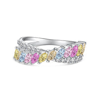 [Polaidi Jewelry ]Unique Colorful Marquise Cut Daily Ring