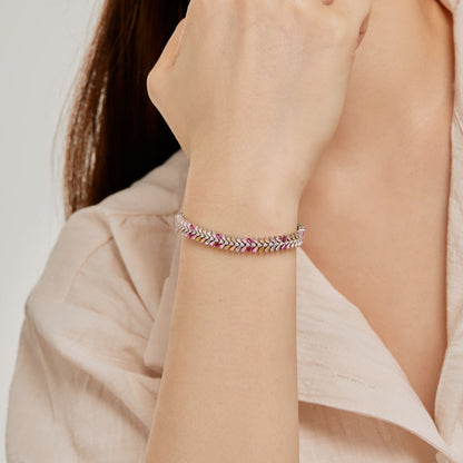 [Polaidi Jewelry]Dainty Radiant Emerald Cut Daily Bracelet