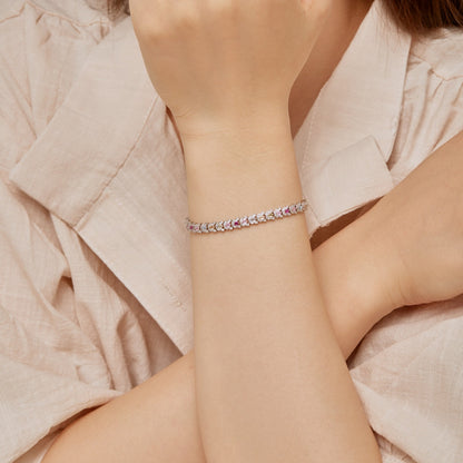 [Polaidi Jewelry]Delicate Colorful Multi Cut Daily Bracelet