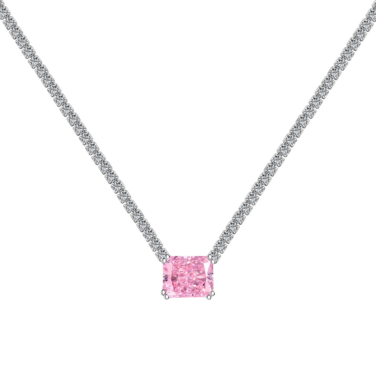 [Polaidi Jewelry]4.0 Carat Elegant Radiant Cut Necklace