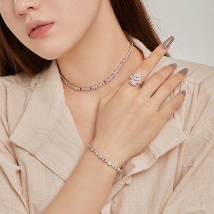 [Polaidi Jewelry]0.25 Carat Radiant Water Drop Shape Daily Bracelet