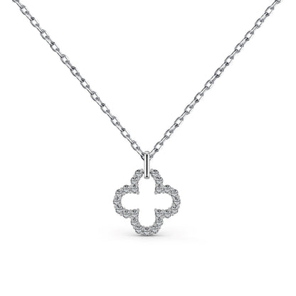 [Polaidi Jewelry]Four-Leaf Clover Hollow Design Exquisite Necklace