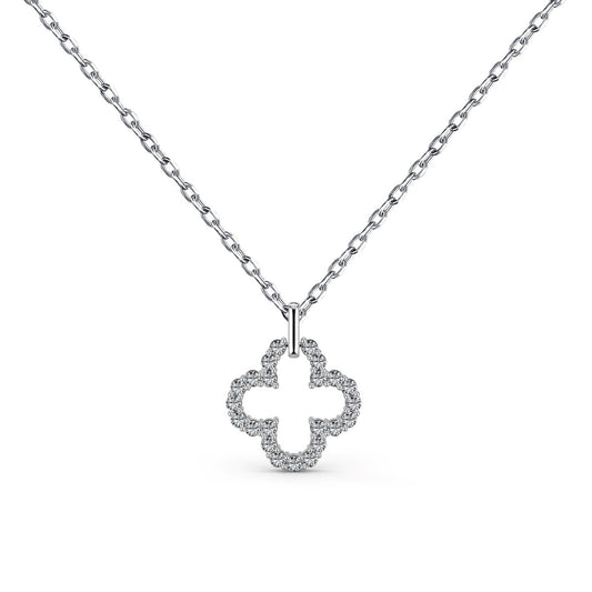 [Polaidi Jewelry]Four-Leaf Clover Hollow Design Exquisite Necklace