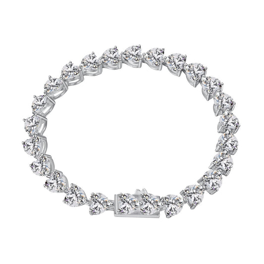 [Polaidi Jewelry]0.75 Carat Elegant Romantic Heart Shape Lover Bracelet