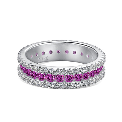 [Polaidi Jewelry]Delicate Colorful Round Cut Daily Ring