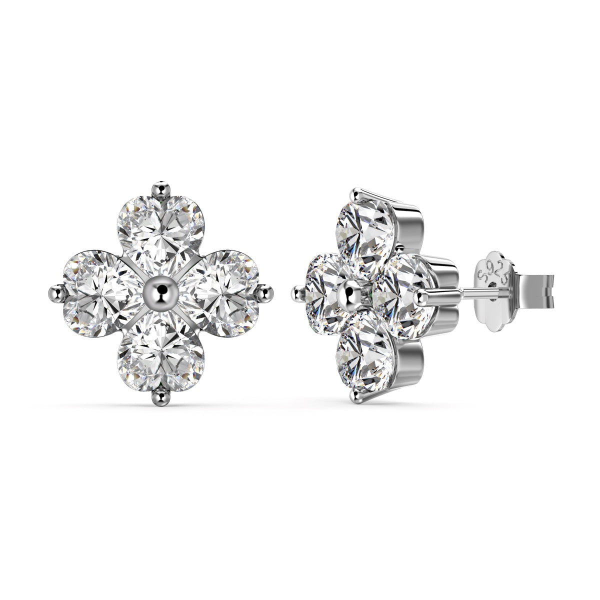 [Polaidi Jewelry]Four-Leaf Clover Ball Earrings
