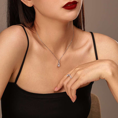 [Polaidi Jewelry]Delicate Water Drop Shape Fashion Necklace