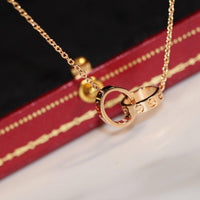[Polaidi Jewelry ]LOVE NECKLACE PINK GOLD AND SILVER