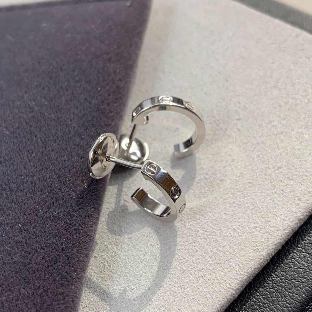 [Polaidi Jewelry]LOVE EARRINGS 2.65MM SILVER