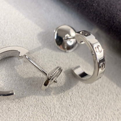 [：Polaidi Jewelry]LOVE EARRINGS 2.65MM SILVER