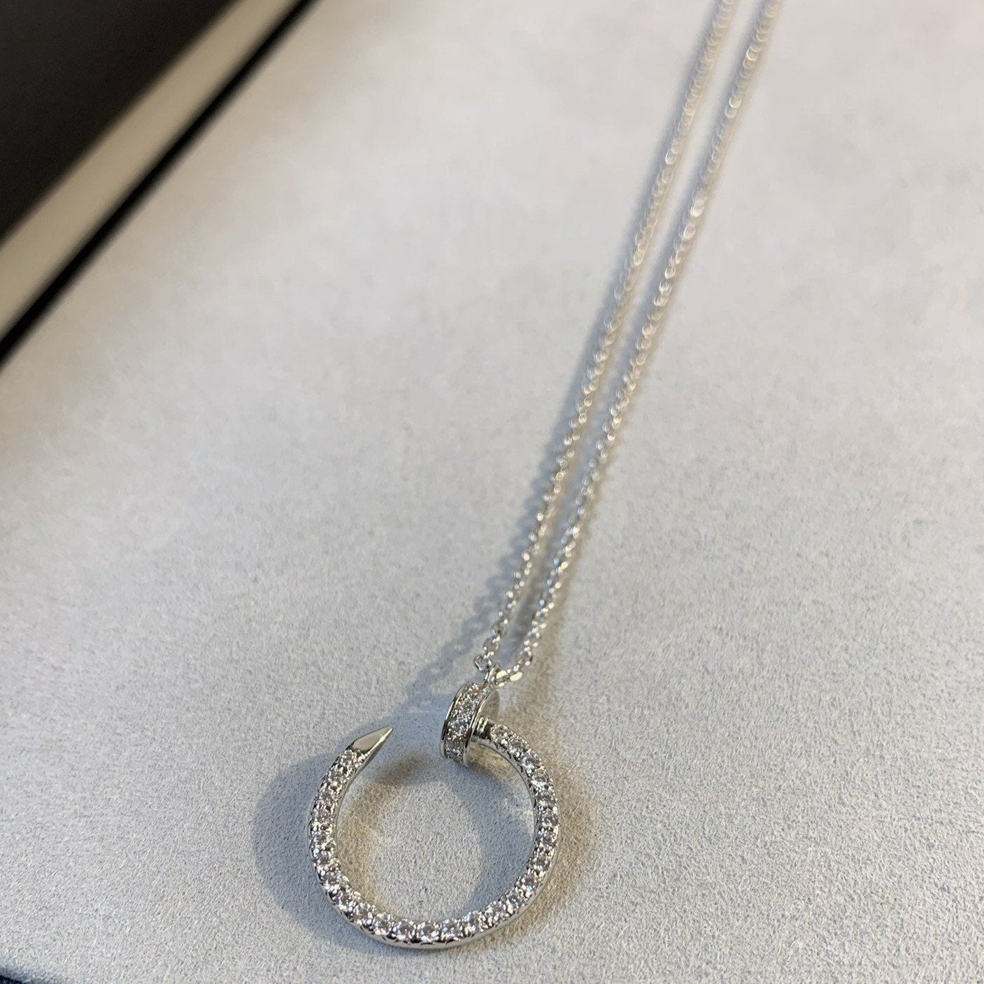 [Polaidi Jewelry]JUSTE NECKLACE SILVER DIAMONDS