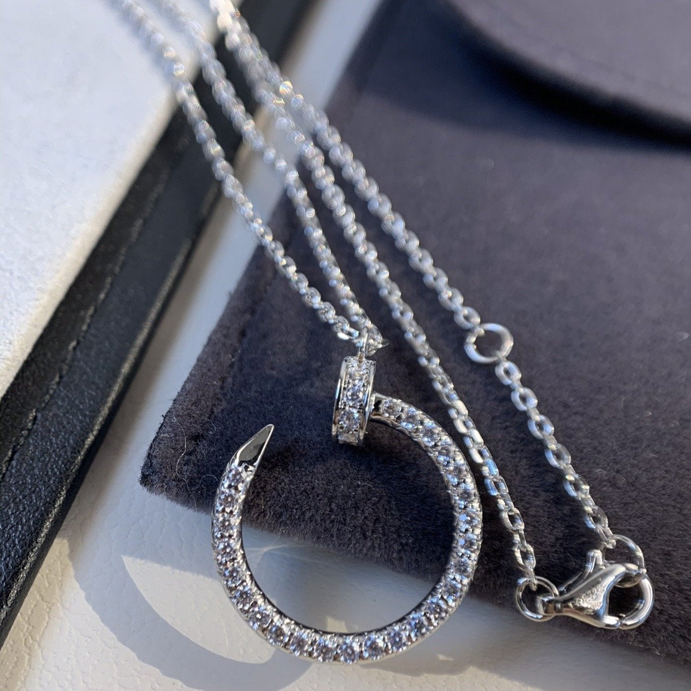 [Polaidi Jewelry]JUSTE NECKLACE SILVER DIAMONDS