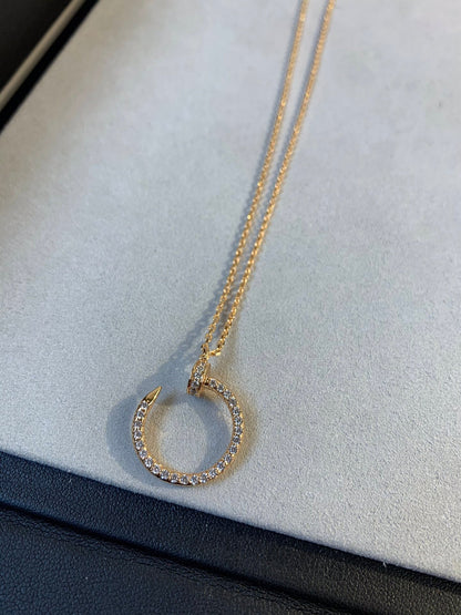 [Polaidi Jewelry]JUSTE NECKLACE PINK GOLD DIAMONDS