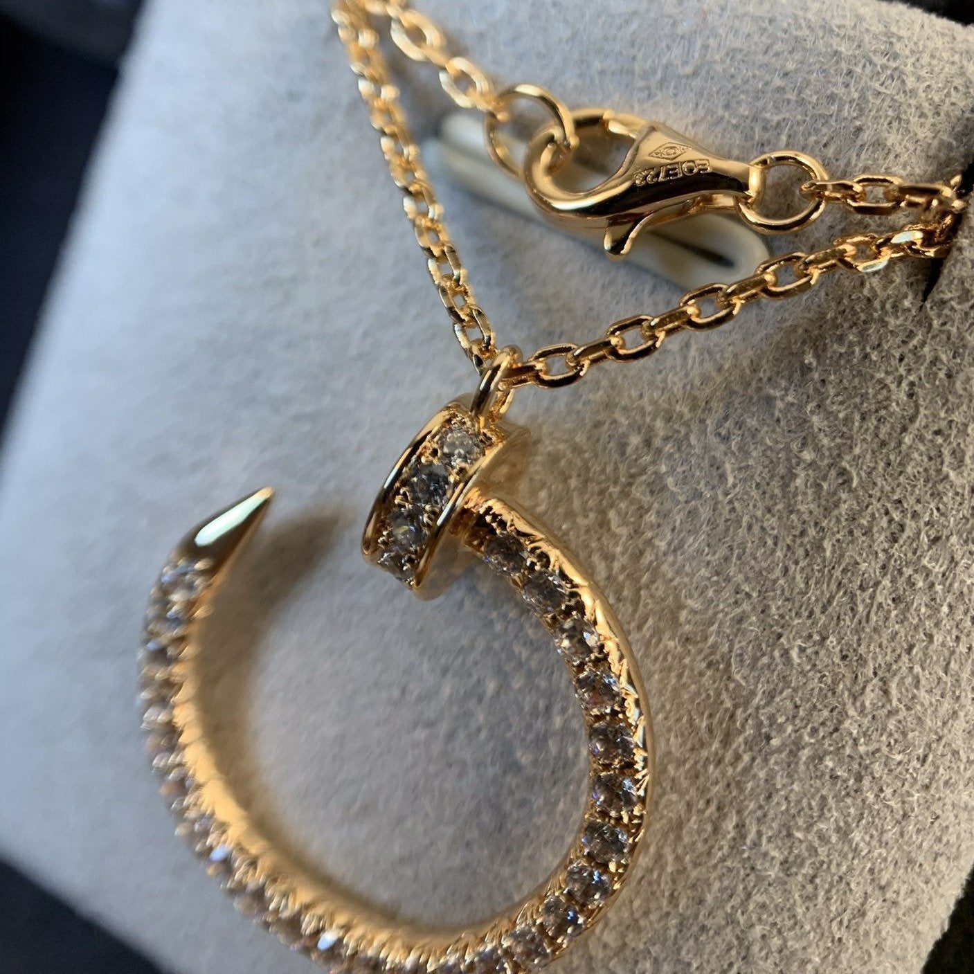 [Polaidi Jewelry]JUSTE NECKLACE PINK GOLD DIAMONDS