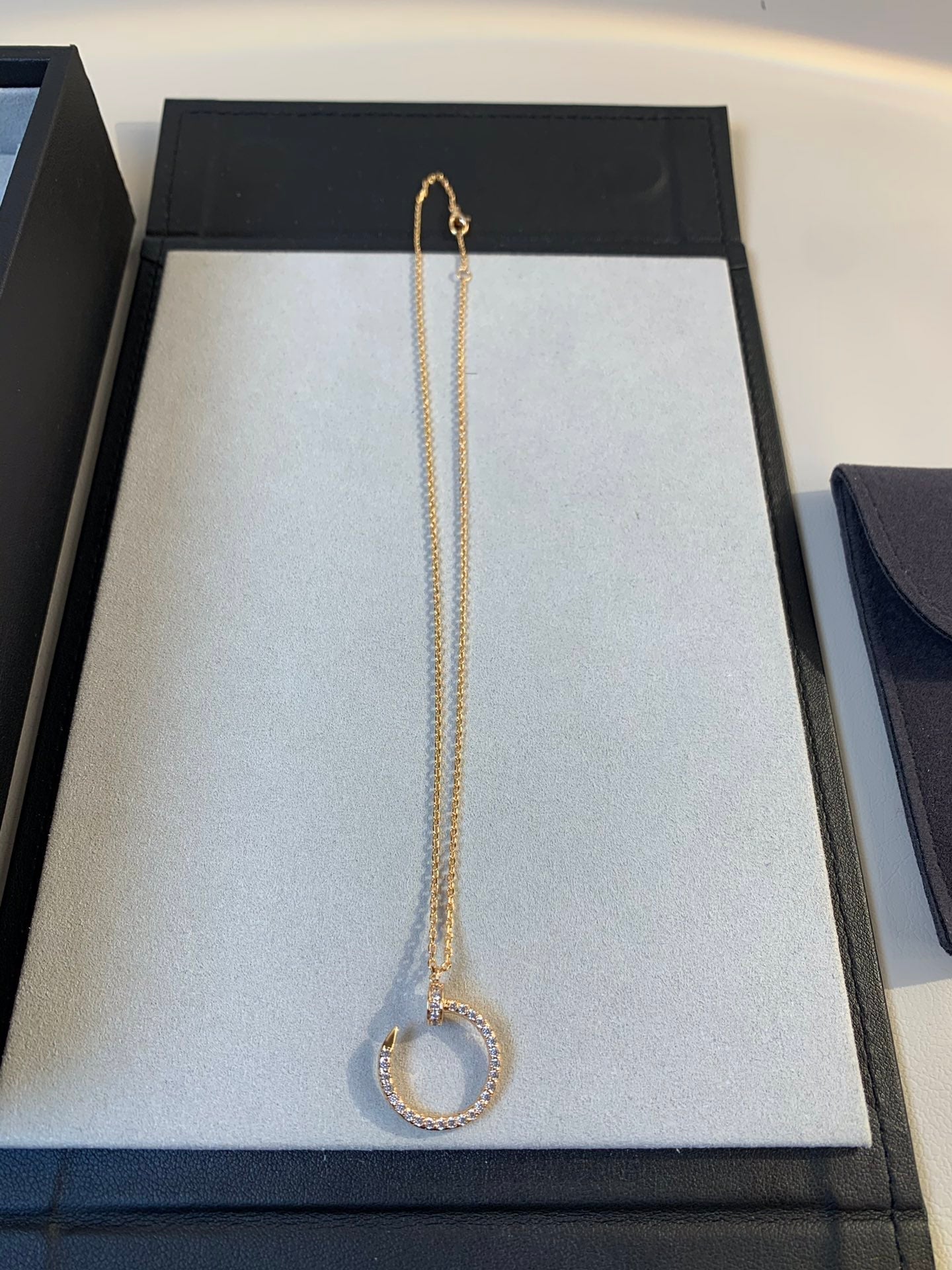 [Polaidi Jewelry]JUSTE NECKLACE PINK GOLD DIAMONDS
