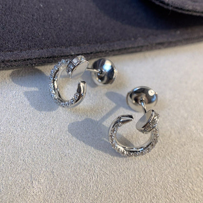 [：Polaidi Jewelry]JUSTE EARRINGS SILVER DIAMONDS