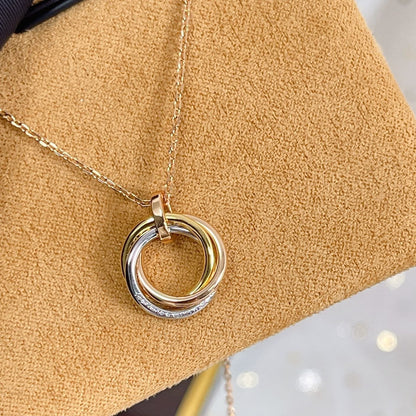 [：Polaidi Jewelry]TRINITY NECKLACE SILVER GOLD PINK GOLD DIAMONDS