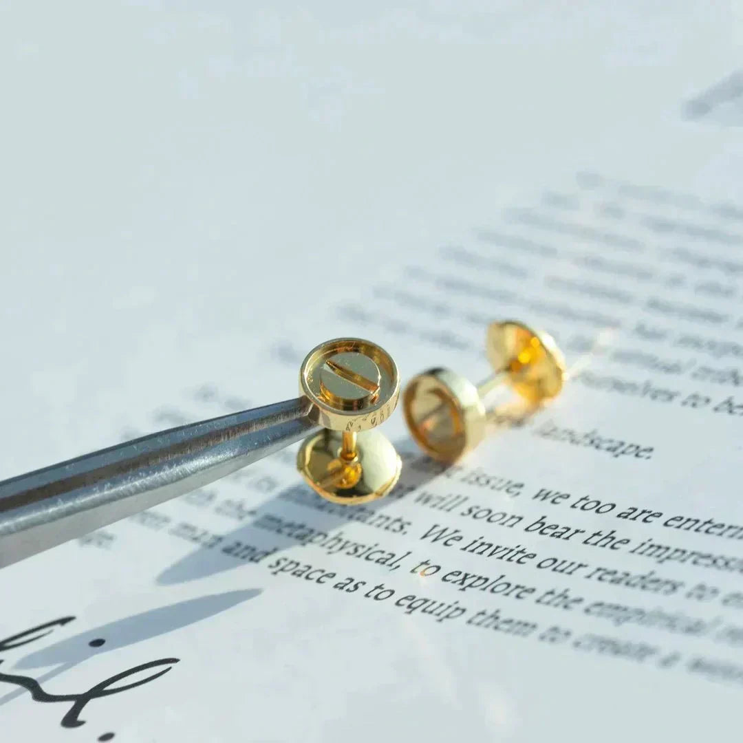 [：Polaidi Jewelry]LOVE EARRINGS GOLD 10MM