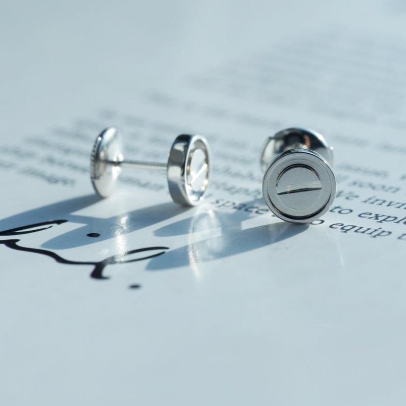 [：Polaidi Jewelry]LOVE EARRINGS SILVER 10MM