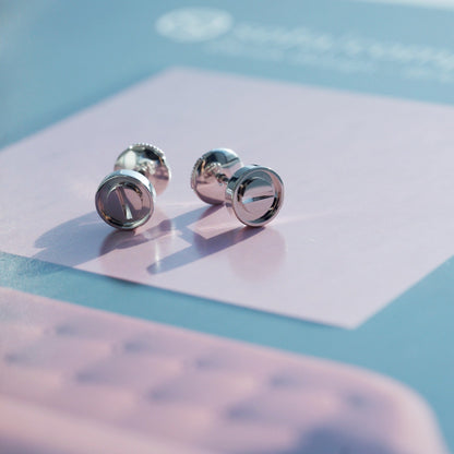 [：Polaidi Jewelry]LOVE EARRINGS SILVER 10MM