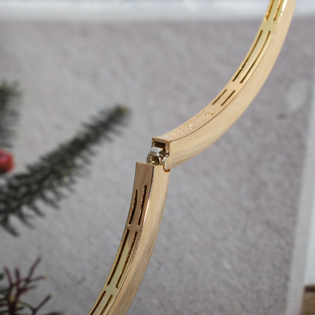 [Polaidi Jewelry]SERPENTI BRACELET PINK GOLD DIAMOND DOUBLE SNAKE