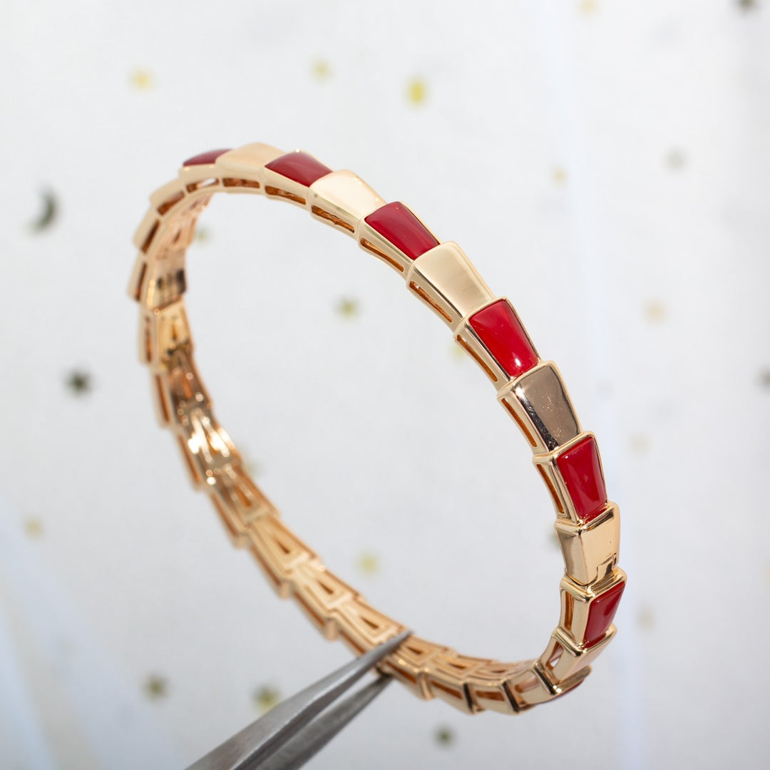 [Polaidi Jewelry]SERPENTI BRACELET PINK GOLD RUBELLITE