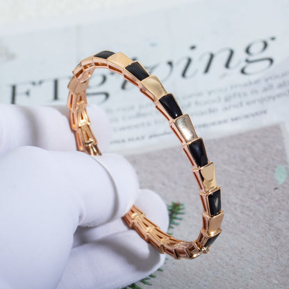 [Polaidi Jewelry]SERPENTI BRACELET PINK GOLD ONYX