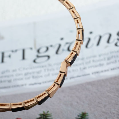 [Polaidi Jewelry]SERPENTI BRACELET PINK GOLD ONYX