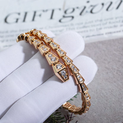 [Polaidi Jewelry]SERPENTI BRACELET 6.8MM PINK GOLD DIAMOND