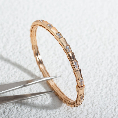 [Polaidi Jewelry]SERPENTI SMALL BRACELET PINK GOLD DIAMOND
