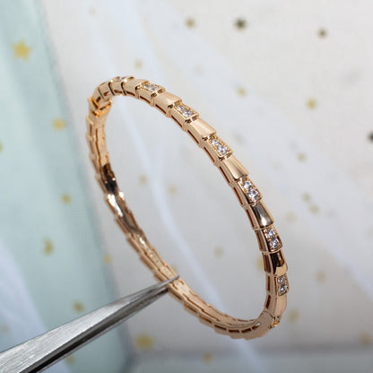 [Polaidi Jewelry]SERPENTI SMALL BRACELET PINK GOLD DIAMOND