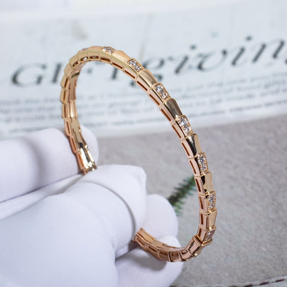[Polaidi Jewelry]SERPENTI SMALL BRACELET PINK GOLD DIAMOND