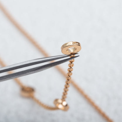 [Polaidi Jewelry]PARENTESI NECKLACE PINK GOLD