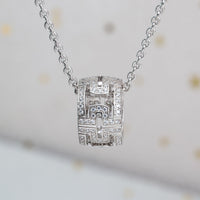 [Polaidi Jewelry ]PARENTESI NECKLACE SILVER DIAMOND